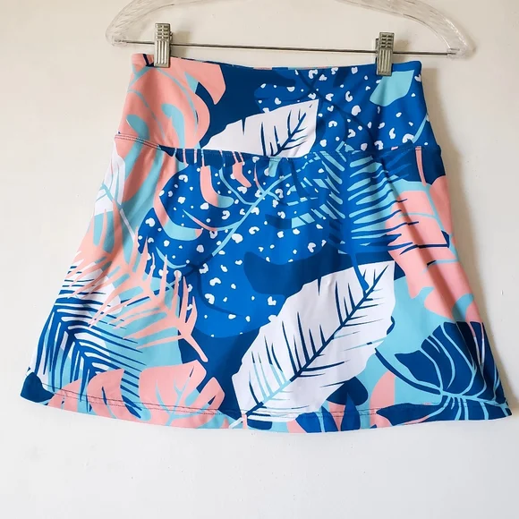 Uv Skinz Tropical UPF 50+ Mini Skort Athletic Sports Size XS Women Preowned - Picture 9 of 10
